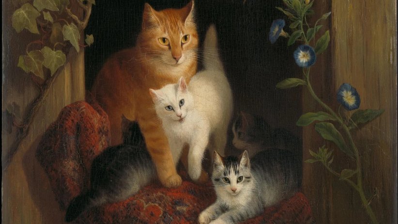 Кошка с котятами