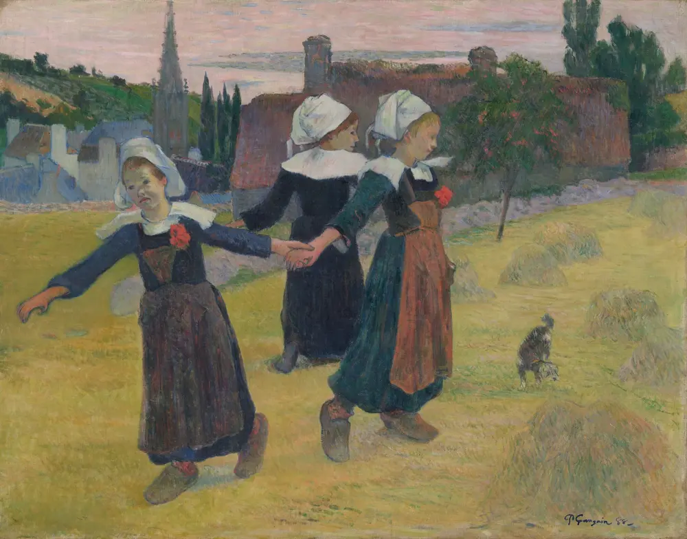 Breton Girls Dancing, Pont-Aven — Поль Гоген