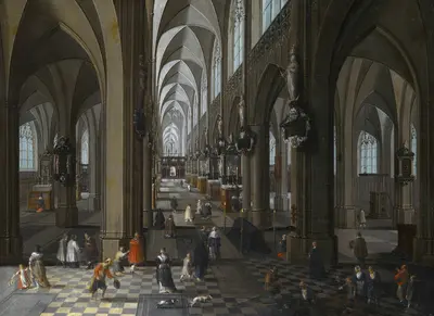 Interior of Antwerp Cathedral — Питер Нефс Старший