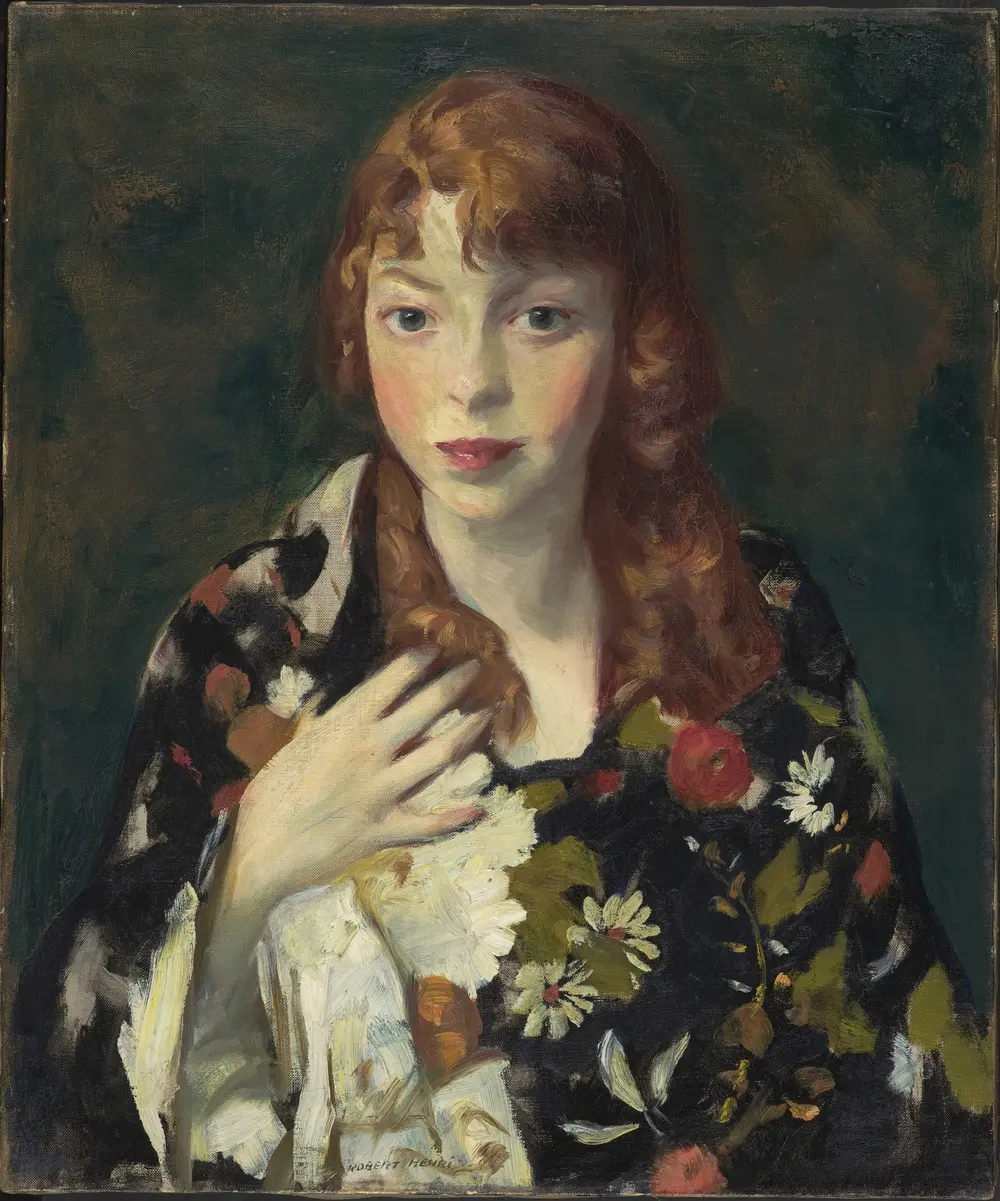 Edna Smith in a Japanese Wrap — Robert Henri