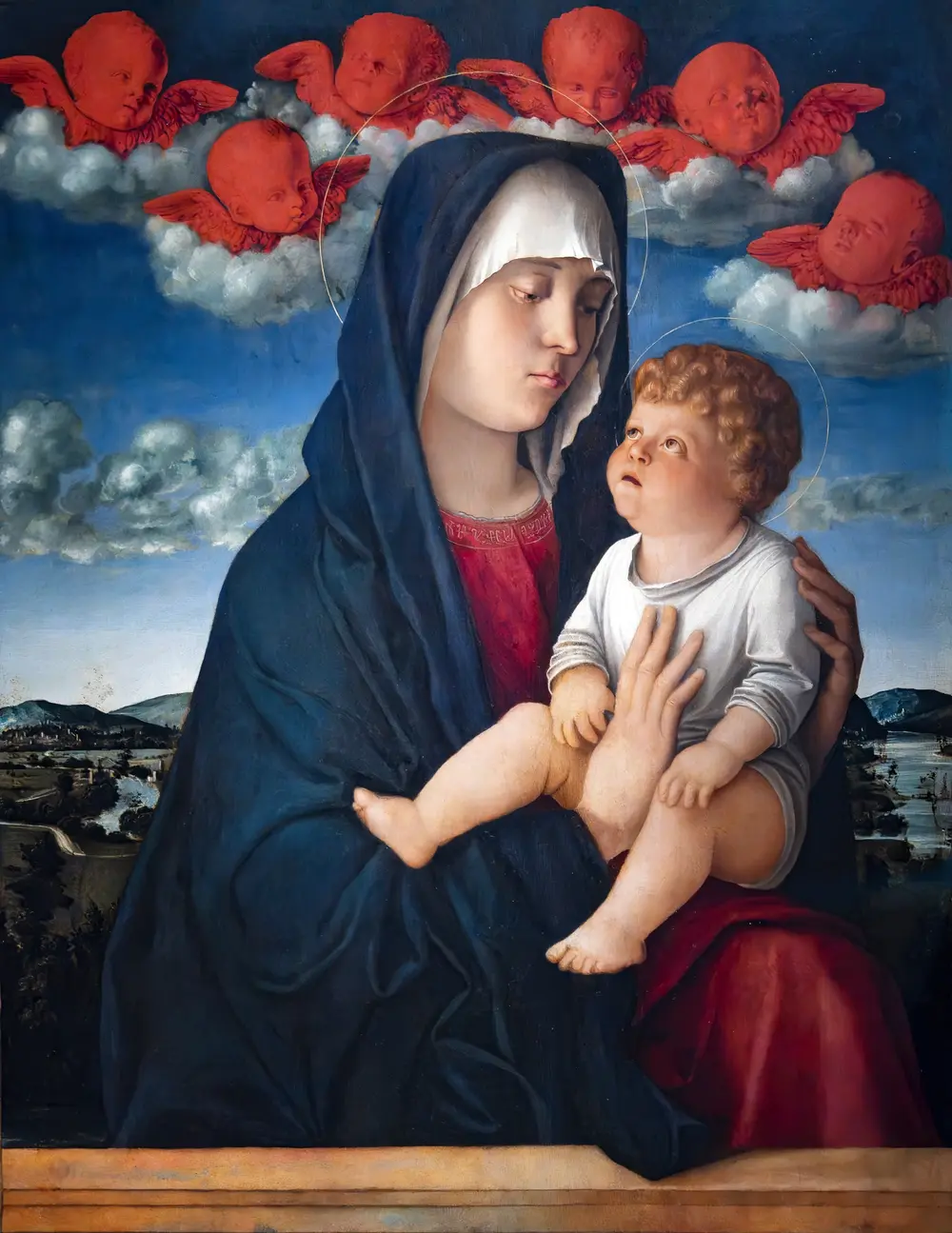 Мадонна с красными херувимами — Giovanni Bellini