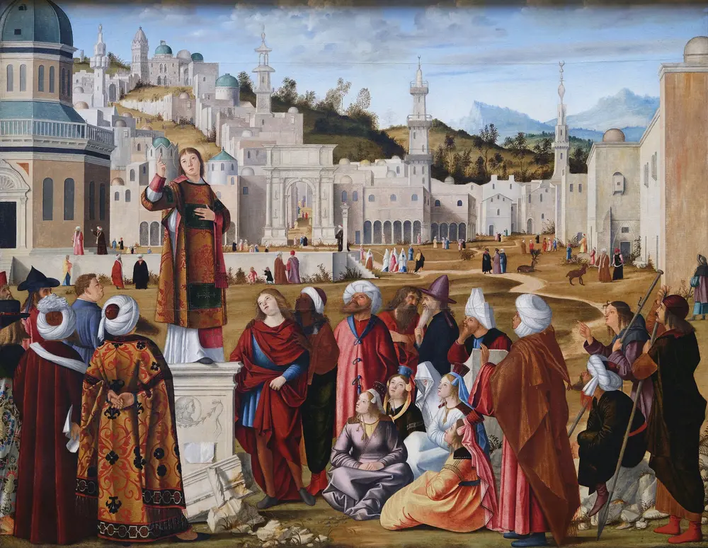 The Sermon of St. Stephen — Витторе Карпаччо