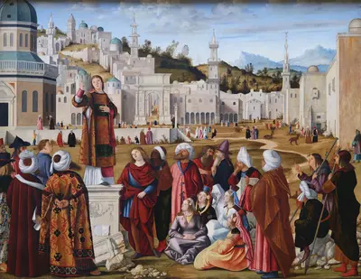The Sermon of St. Stephen — Витторе Карпаччо