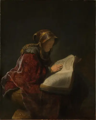 An Old Woman Reading, Probably the Prophetess Hannah — Рембрандт ван Рейн