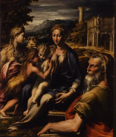 Madonna and Child with Saints — Франческо Пармиджанино