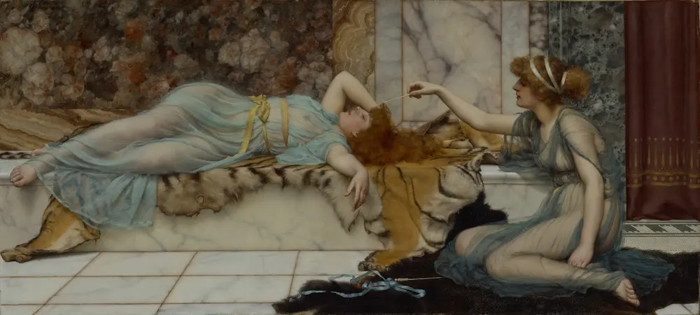 Mischief and Repose — John William Godward