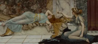 Mischief and Repose — John William Godward