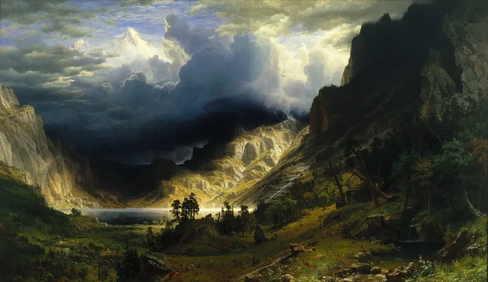 A Storm in the Rocky Mountains, Mt. Rosalie — Albert Bierstadt