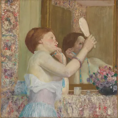 Woman with a Mirror (Femme qui se mire) — Фредерик Карл Фризеке