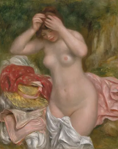 Bather Arranging Her Hair — Пьер Огюст Ренуар