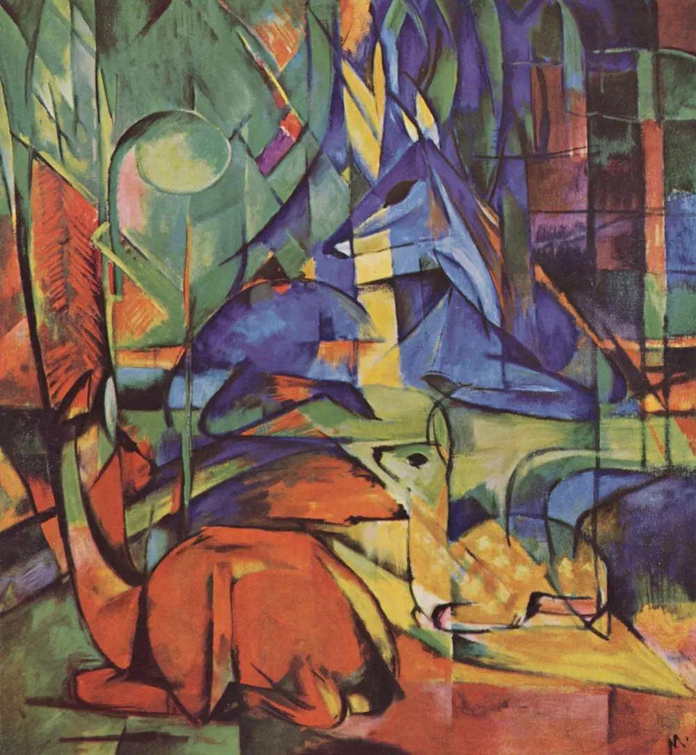 Rehe im Walde (II) — Franz Marc