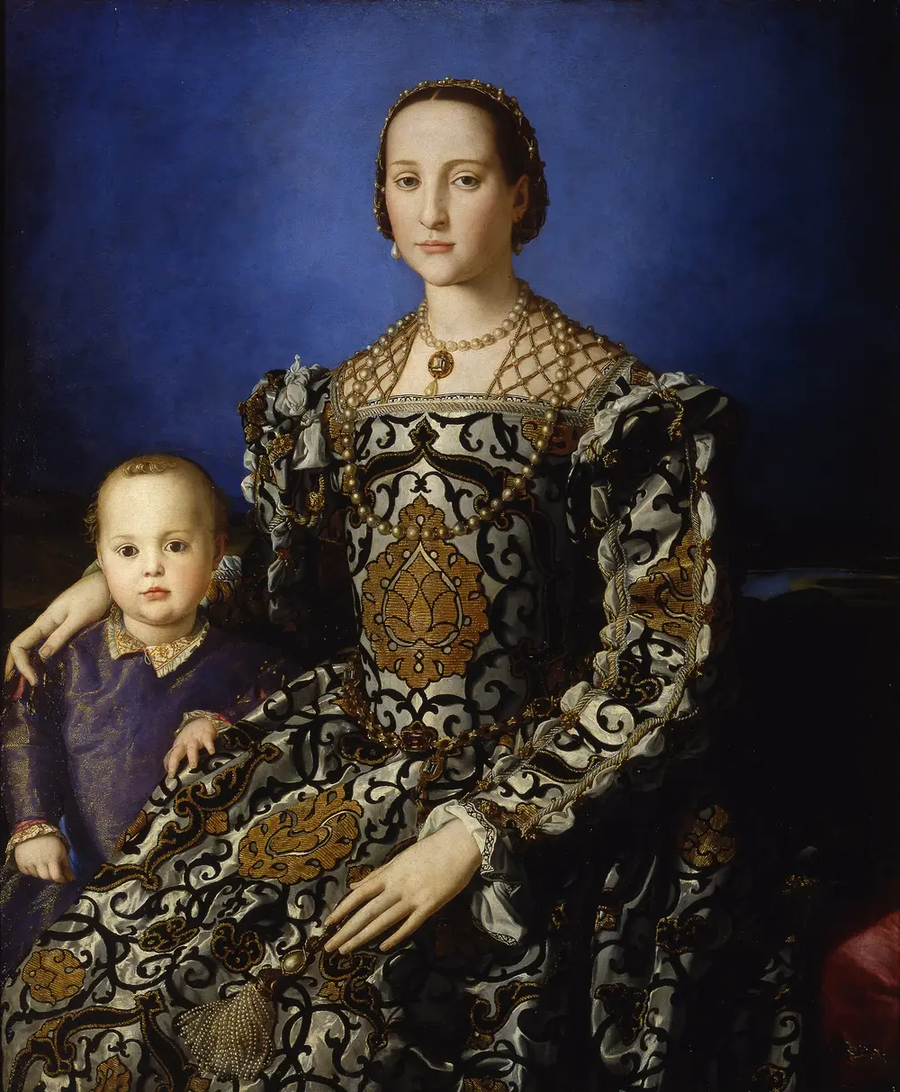 Portrait of Eleanor of Toledo and her son Giovanni de' Medici — Аньоло Бронзино