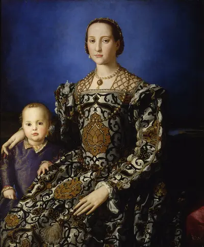 Portrait of Eleanor of Toledo and her son Giovanni de' Medici — Аньоло Бронзино