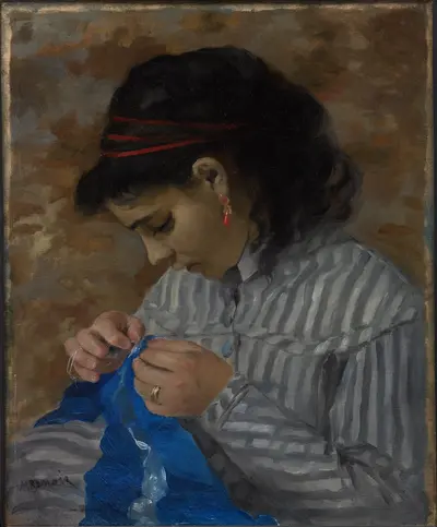 Lise Sewing — Пьер Огюст Ренуар