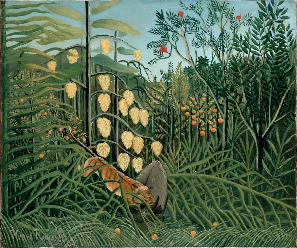 Struggle between Tiger and Bull — Анри Руссо