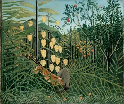 Struggle between Tiger and Bull — Анри Руссо