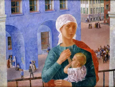 1918 год в Петрограде (Петроградская мадонна) — Петров-Водкин Кузьма Сергеевич