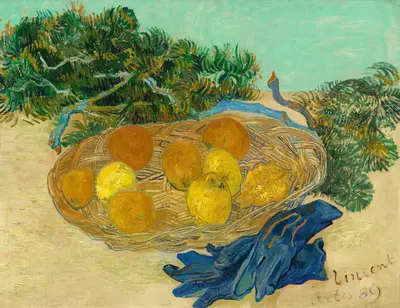 Still Life of Oranges and Lemons with Blue Gloves — Винсент Ван Гог