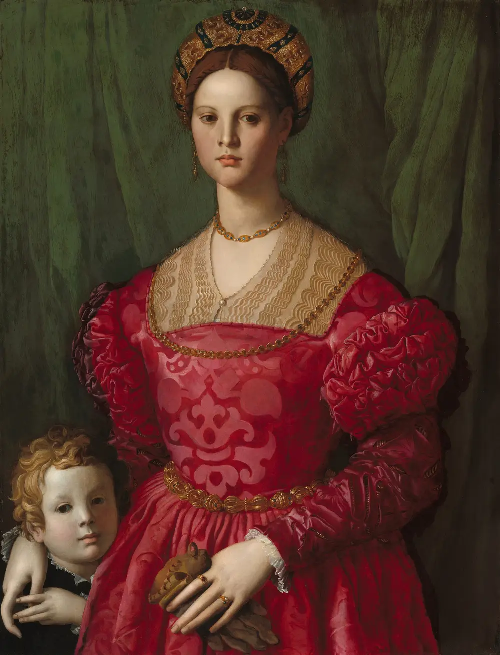 A Young Woman and Her Little Boy — Аньоло Бронзино
