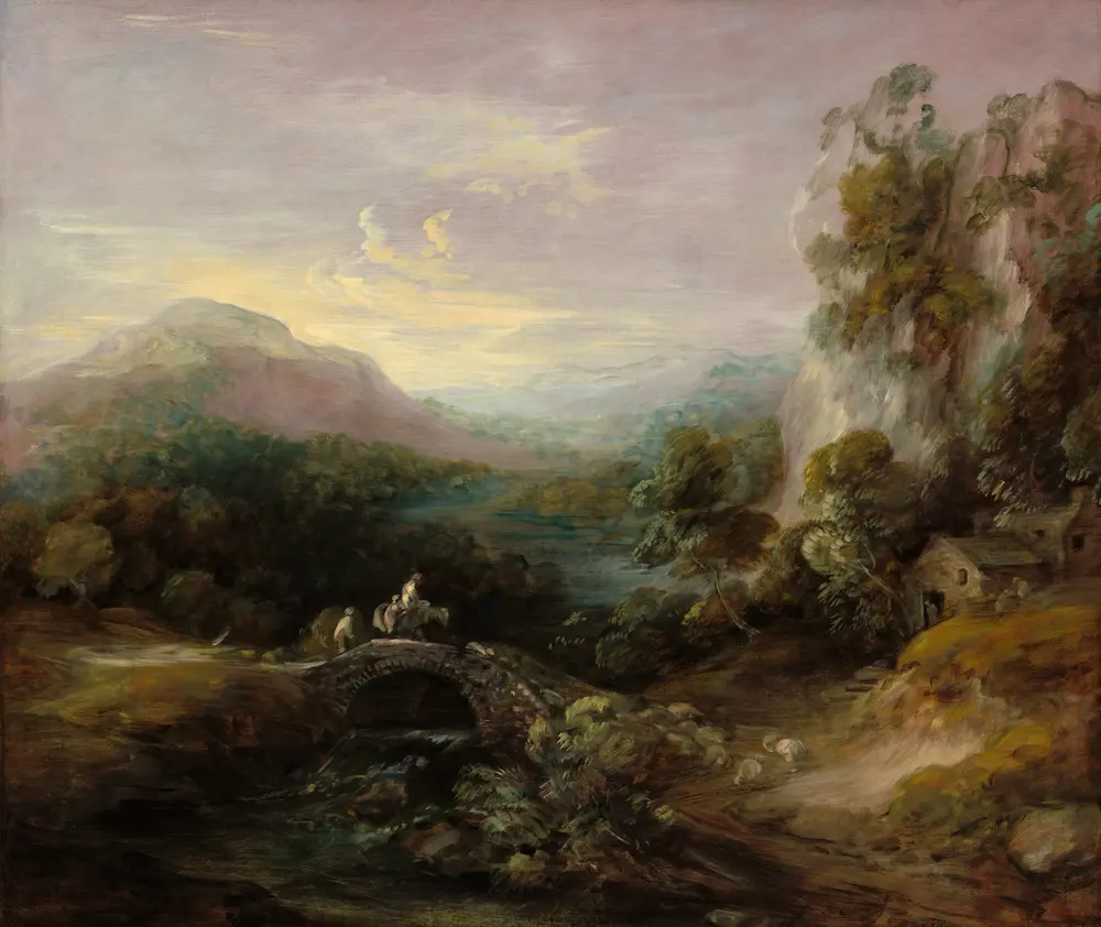 Mountain Landscape with Bridge — Томас Гейнсборо