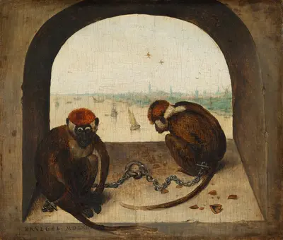 Two Chained Monkeys — Питер Брейгель Старший
