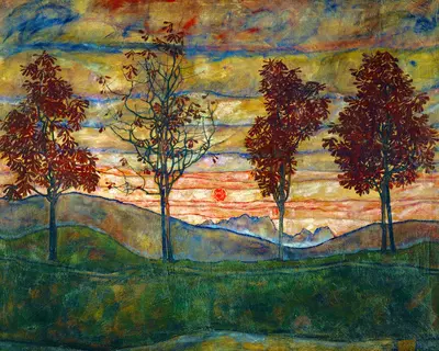 Four trees — Эгон Шиле