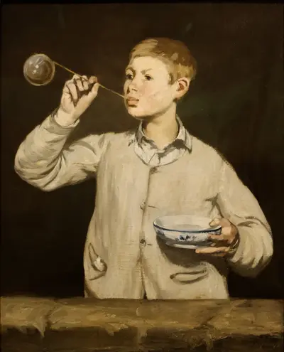 Boy blowing bubbles — Эдуард Мане