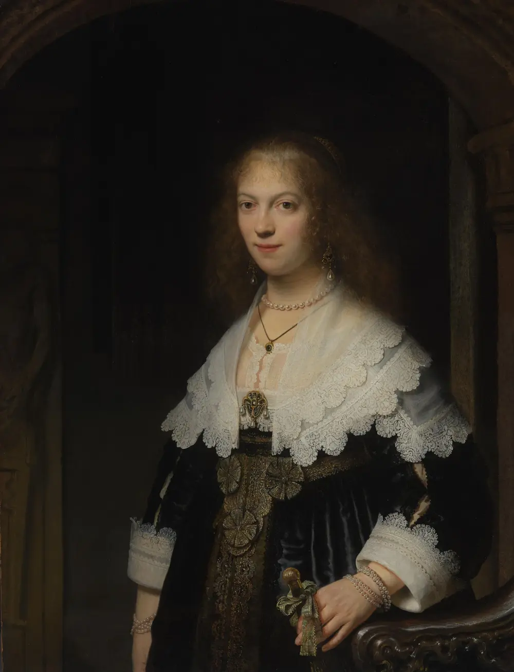 Portrait of a woman, possibly Maria Trip — Рембрандт ван Рейн