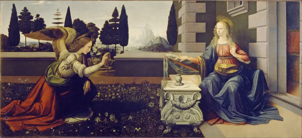 The Annunciation — Леонардо да Винчи