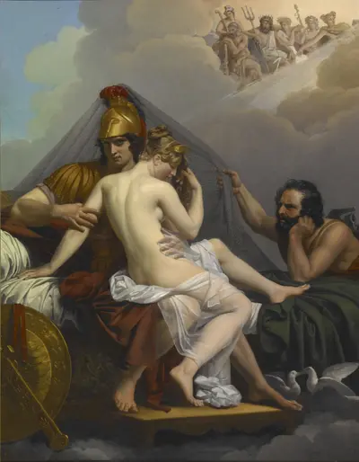 Mars and Venus Surprised by Vulcan — Alexandre Charles Guillemot