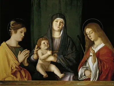 The Virgin and Child between two Saints — Giovanni Bellini