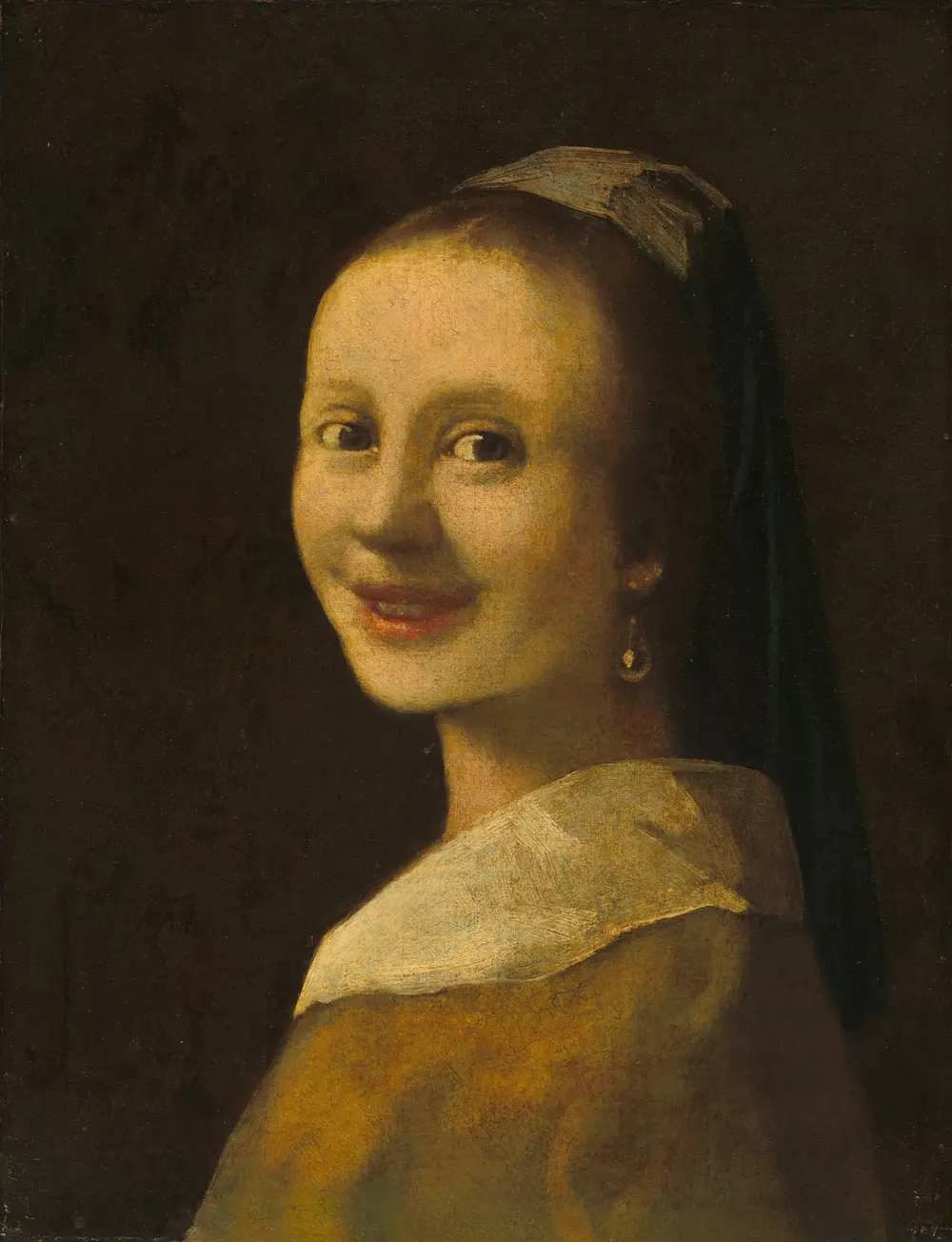 Улыбающаяся девушка — Imitator of Johannes Vermeer