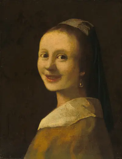 Улыбающаяся девушка — Imitator of Johannes Vermeer