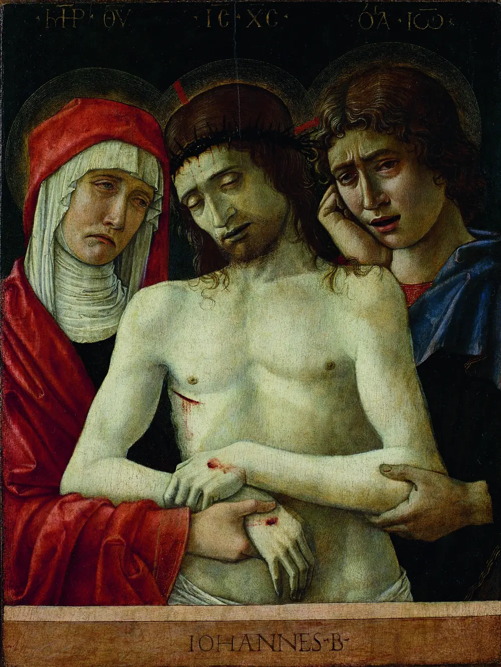 Pietà with Madonna and St. John the Evangelist — Giovanni Bellini