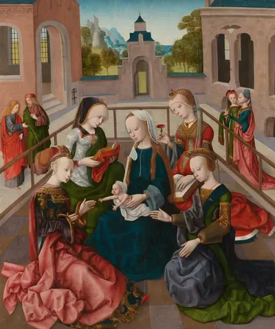 Maria met kind met de heiligen Catharina, Cecilia, Barbara en Ursula