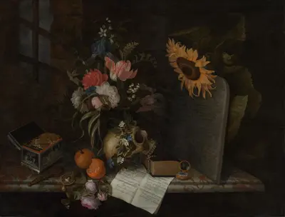 Vanitas stilleven — Maria van Oosterwijck