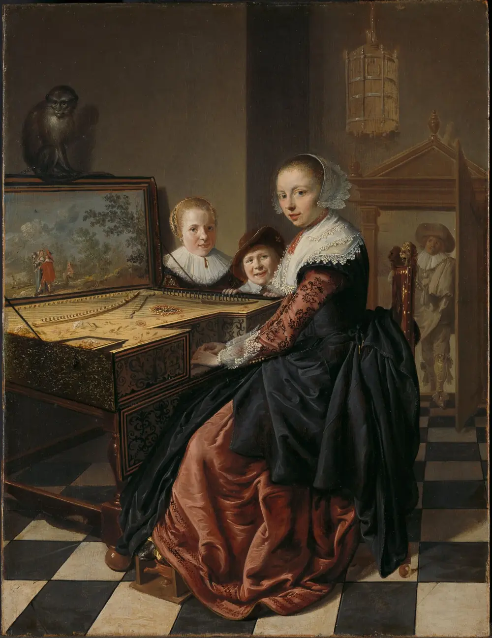 Woman Playing the Virginal — Jan Miense Molenaer