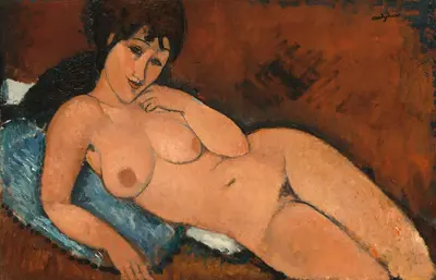 Nude on a Blue Cushion — Амедео Модильяни