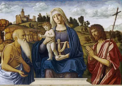 Madonna with child, Saint Jerome, and Saint John the Baptist