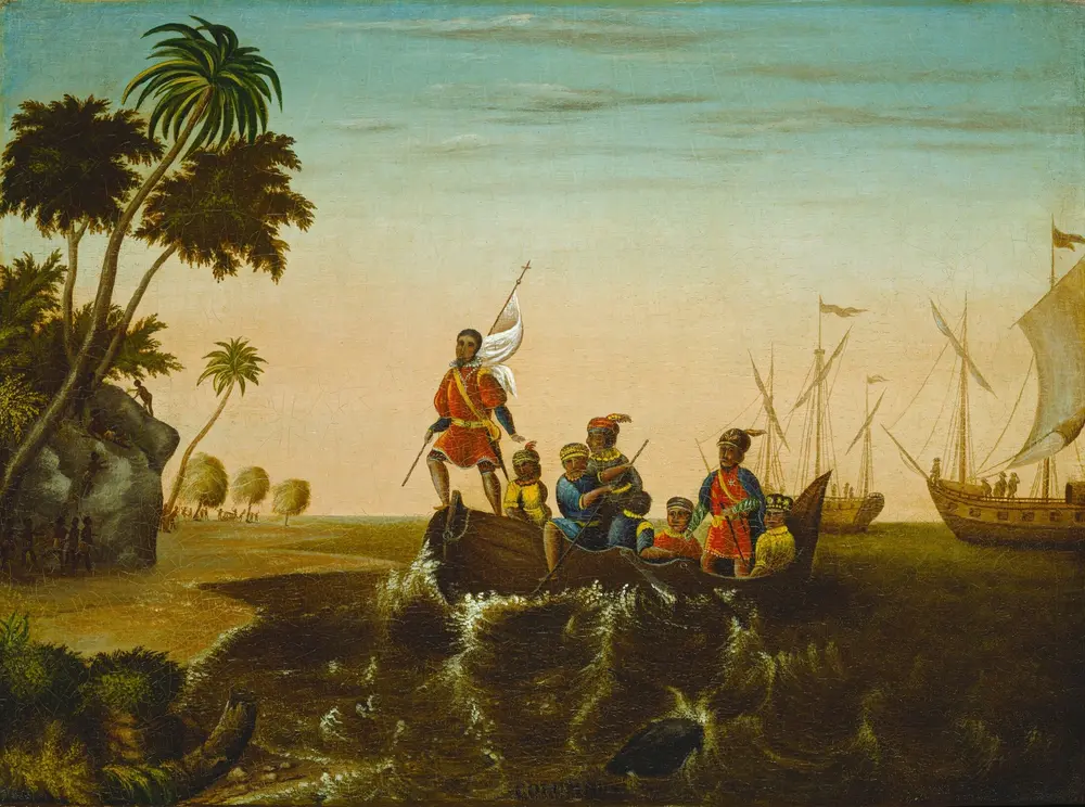 The Landing of Columbus — Edward Hicks