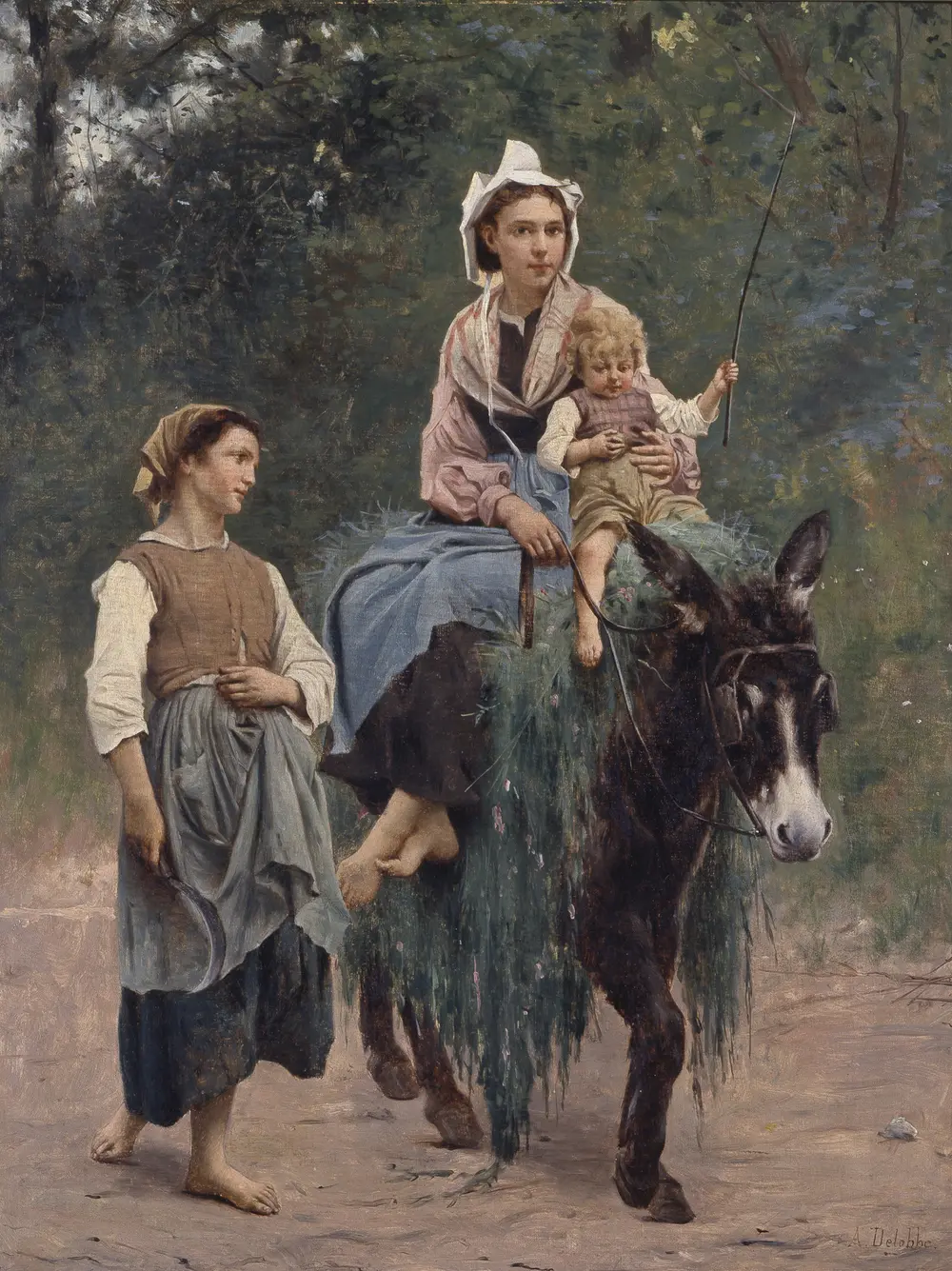 Italian Peasant Family — François Alfred Delobbe