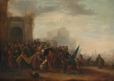 Saul Welcoming David after his Victory over Goliath