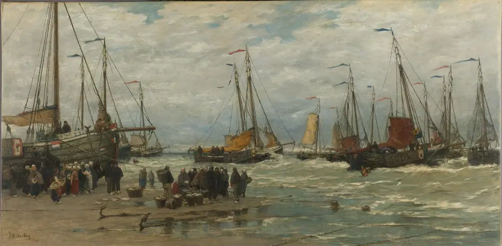 Pinken in de branding — Hendrik Willem Mesdag