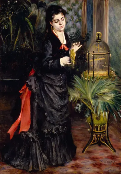Woman with a parrot — Пьер Огюст Ренуар